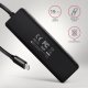 HUB USB Axagon HUE-C1C 4-portowy hub USB 5Gbps Travel, USB-C power IN, kabel Type-C 19cm, USB-C dodatkowe zasilanie 5