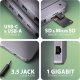 HUB USB Axagon HMC-12GM2 hub USB 12 in1 10Gbps, 3x USB-A, USB-C, HDMI, DP, RJ-45, M.2, SD/mSD, audio, PD 2