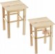 Kadax KADAX Taboret Stołek Drewniany Krzesło 44cm 2szt 1
