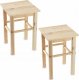 Kadax KADAX Taboret Stołek Drewniany Krzesło 44cm 2szt 13