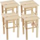 Kadax KADAX Taboret Stołek Drewniany Krzesło 44cm 4szt 1