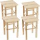 Kadax KADAX Taboret Stołek Drewniany Krzesło 44cm 4szt 13