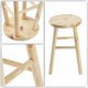 Kadax KADAX Taboret Stołek Drewniany Krzesło 46cm 4szt 8