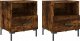 vidaXL Szafki nocne, 2 szt., przydymiony dąb, 40x35x47,5 cm 2