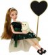 LeanToys Lalka Dla Dzieci Emily Drewniane Serce Biały Kotek 3