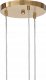 Lampa wisząca Beliani Lampa wisząca szklana 3-punktowa przezroczysta z mosiężnym RALFES 5