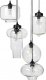Lampa wisząca Beliani Lampa wisząca szklana 6-punktowa przezroczysta BEMBOKA 2