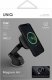 Uniq Uchwyt samochodowy magnetyczny z ładowaniem bezprzewodowym UNIQ Magneo MagSafe 3w1 Car Dash & Vent Mount szary/grey 18