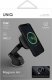 Uniq Uchwyt samochodowy magnetyczny z ładowaniem bezprzewodowym UNIQ Magneo MagSafe 3w1 Car Dash & Vent Mount szary/grey 26