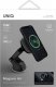 Uniq Uchwyt samochodowy magnetyczny z ładowaniem bezprzewodowym UNIQ Magneo MagSafe 3w1 Car Dash & Vent Mount szary/grey 8