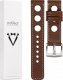 moVear moVear Prestige R1 Skórzany pasek 22mm do Samsung Galaxy Watch 3 (45mm) / Watch (46mm) / Gear S3 | Ciemnobrązowy, srebrne przeszycie [rozmiary XS-XXL i klamra do wyboru] Standard 1