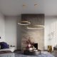 Lampa wisząca Sollux Lighting Żyrandol Rio 110 Złoty Led 3000K Led 70W Thoro Lighting 12
