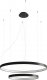 Lampa wisząca Sollux Lighting Żyrandol Rio 2 55/78 Czarny Led 4000K Led 80W Thoro Lighting 1