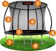 Trampolina ogrodowa Neo-Sport NS-08C231 z siatką wewnętrzną 8.5 FT 252 cm 10