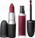 MAC Like Mother Set MAC:  Powder Kiss , Matte, Cream Lipstick, 1987300, Burning Love, 3 g +  Powder Kiss , Liquid Lipstick, 983, Burning Love, 5 ml For Women 1