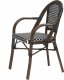 King Home Krzesło CAFE PARIS brązowe rattan 15