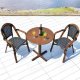 King Home Krzesło CAFE PARIS brązowe rattan 4