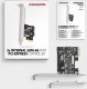 Kontroler Axagon PCES-SJ2 Kontroler PCIe 2x wewnętrzny port SATA 6G, chipset JMB582 SP & LP 4