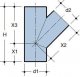 Wavin Trójnik PEHD 110x56/45 czarny QuickStream 1
