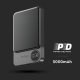 Powerbank V-TAC Power Bank V-TAC 5000mAh Szary Magnetyczny 9mm Aluminium, Lightning, LCD, SZYBKI 20W V-TAC VT-50005-SG 1
