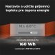 Aeno AENO Premium Eco Smart Heater, 700W, Tempered glass, Infrared+convection heating type, LED display, Plug type: Europe (E/F type), GREY 13
