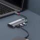 HUB USB Baseus Hub 7w1 Baseus Gleam, USB-C do 1x HDMI4K 60Hz + 3x USB3.0 + 1x PD + 1x SD/TF (szary) 2
