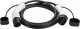 Kabel do ładowania samochodów EV+ Typ 2 32A 1-fazowy 7,2kW 5m (EV-CB-T2-32-1P-W) 1