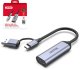 Adapter USB Unitek V1167A USB-C - HDMI + USB-A Srebrny  (V1167A) 1