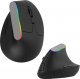 Mysz Delux Bezprzewodowa mysz pionowa Delux M618C 2.4G 1600DPI RGB (Czarna) 1