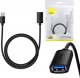 Kabel USB Baseus USB-A - USB-A 1 m Czarny (B00631103111-00) 1