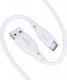 Kabel USB Ricomm USB-A - USB-C 1.2 m Biały (RLS004ACW) 2