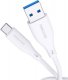 Kabel USB Ricomm USB-A - USB-C 1.2 m Biały (RLS004ACW) 3