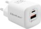 Ładowarka Qoltec Ładowarka sieciowa 35W GaN ULTRA | 5-20V | 2.25-3A | 1 x USB typ C PD | 1 x USB | Biała 1