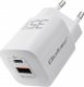 Ładowarka Qoltec Ładowarka sieciowa 35W GaN ULTRA | 5-20V | 2.25-3A | 1 x USB typ C PD | 1 x USB | Biała 1