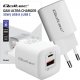 Ładowarka Qoltec Ładowarka sieciowa 35W GaN ULTRA | 5-20V | 2.25-3A | 1 x USB typ C PD | 1 x USB | Biała 5