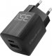 Ładowarka Qoltec Ładowarka sieciowa 35W GaN ULTRA | 5-20V | 2.25-3A | 1 x USB typeC PD | 1 x USB | Czarna 2