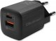 Ładowarka Qoltec Ładowarka sieciowa 35W GaN ULTRA | 5-20V | 2.25-3A | 1 x USB typeC PD | 1 x USB | Czarna 3