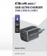 Ładowarka Qoltec Ładowarka sieciowa 35W GaN ULTRA | 5-20V | 2.25-3A | 1 x USB typeC PD | 1 x USB | Czarna 4