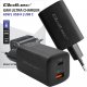 Ładowarka Qoltec Ładowarka sieciowa 65W GaN ULTRA | 5-20V | 2.25-3.25A | 1 x USB typ C PD | 1 x USB | Czarna 5