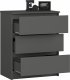 Fabryka Mebli Akord Komoda do salonu K 60 cm 3 szuflady - grafit szary 2