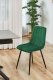 Fabryka Mebli Akord Welurowe krzesło tapicerowane pikowane SJ.9 Butelkowa Zieleń 3