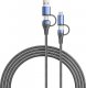 Kabel USB Vention USB-A + USB-C - microUSB + USB-C 2 m Czarny (CTLLH) 1