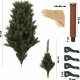 Kadax Choinka sztuczna 160 cm Świerk Na Pniu Naturalny 3