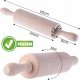 Kadax Wałek Drewniany Ruchomy Do Ciasta Pizzy 38 cm 3