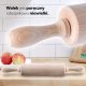 Kadax Wałek Drewniany Ruchomy Do Ciasta Pizzy 38 cm 5
