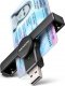 Axagon CRE-SMPA PocketReader - Składany kieszonkowy czytnik Smart Card / ID Card USB-A 1
