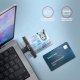 Axagon CRE-SMPA PocketReader - Składany kieszonkowy czytnik Smart Card / ID Card USB-A 2