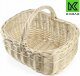 Kadax KADAX Koszyk Wiklinowy Zakupy Grzyby Kosz Biały 9