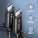 Kabel USB Axagon USB-C - USB-C 1 m Czarny (BUCM4X-CM10AB) 3