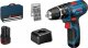 Wiertarka Bosch Bosch Cordless Impact Drill GSB 12V-15 Professional, 12 Volt (blue/black, 2x Li-Ion battery 2.0Ah, 25 bits) 1